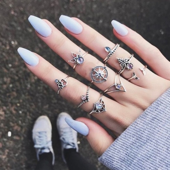 Jewelry - LAST ONE - NEW Boho Mermaid 9 Piece Ring Set